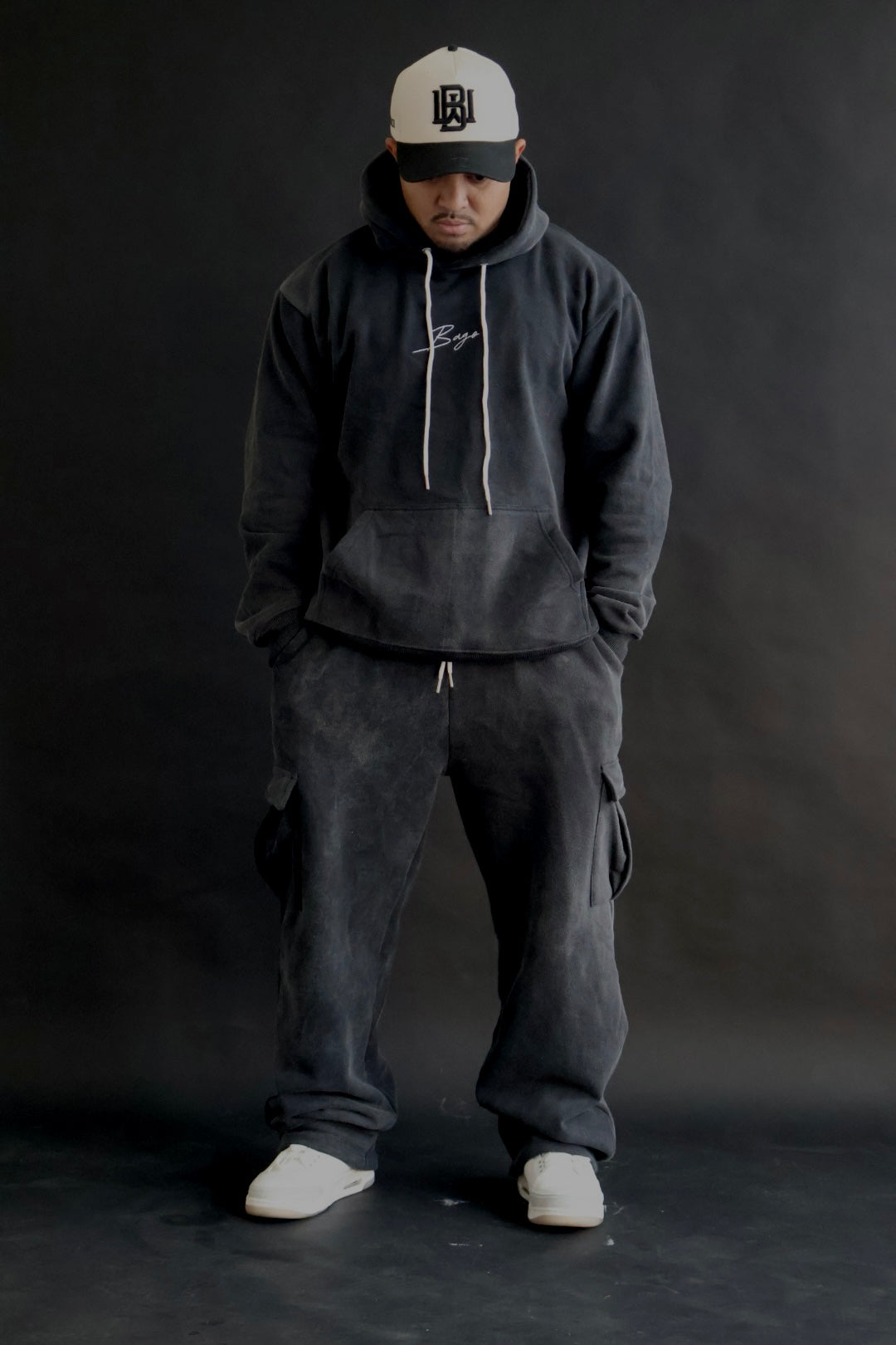 Acid Washed Cargo Pants