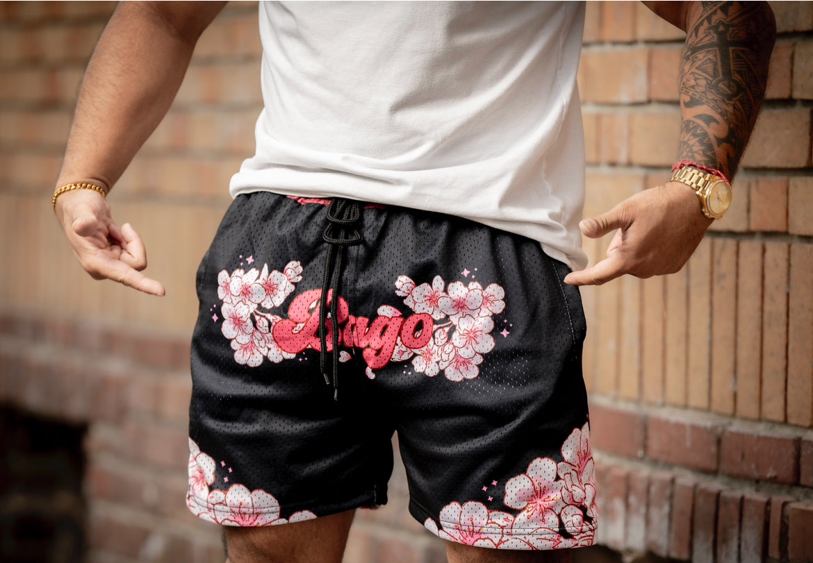 Cherry blossom- 7 inch seam shorts