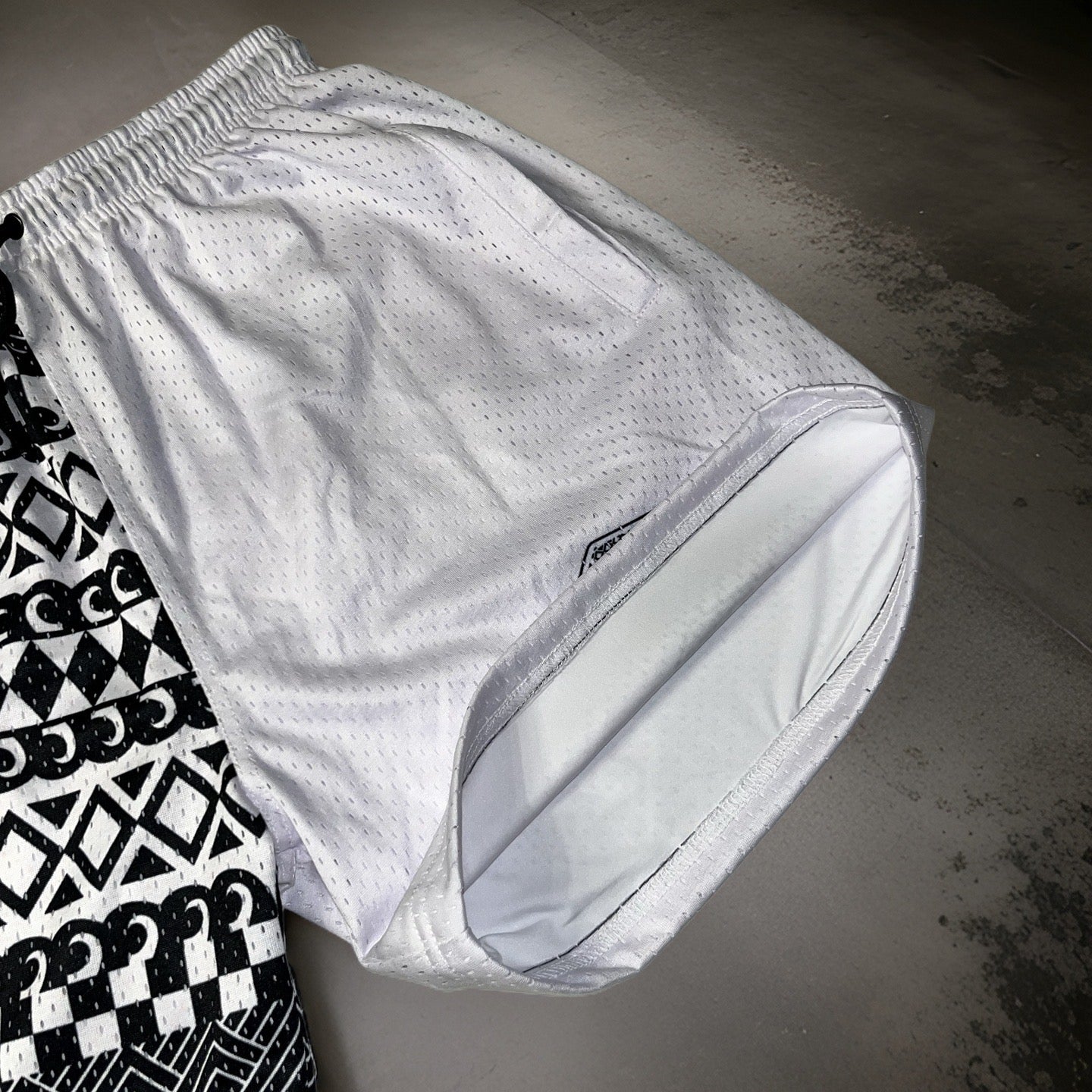 Tribal Design Mesh Shorts