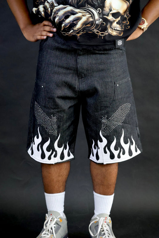 Bat Flame Jorts