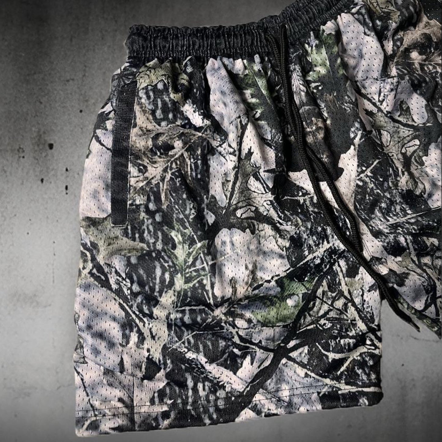 Camo design- 7 inch seam shorts