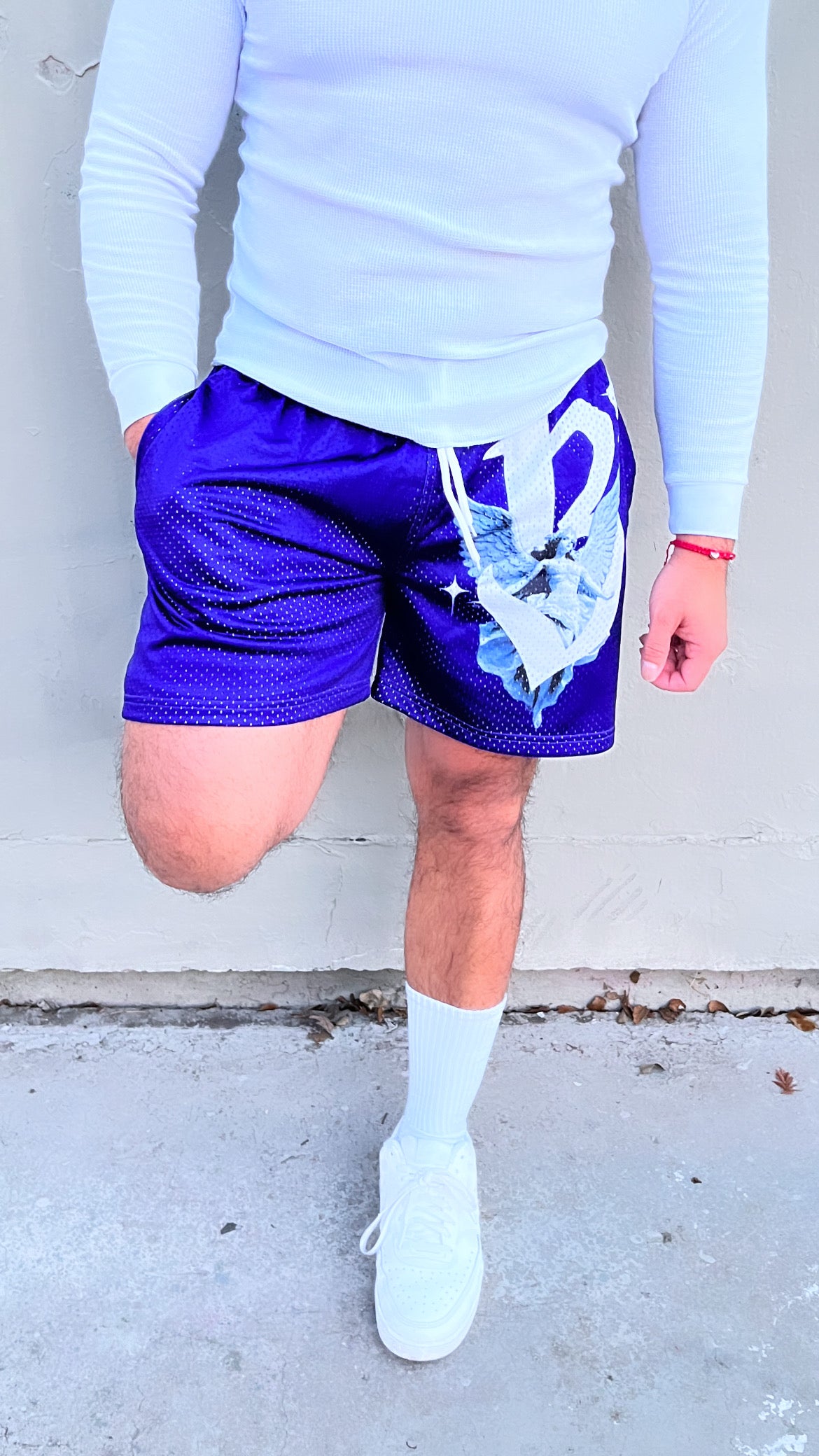 Archangel Mesh Shorts - Navy Blue Color