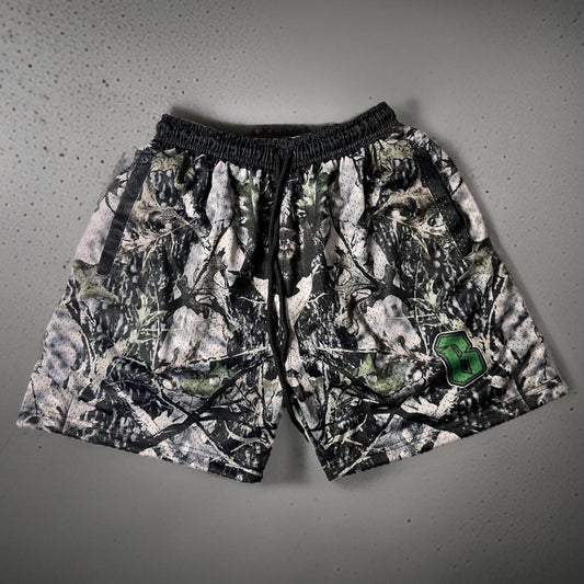 Camo design- 7 inch seam shorts