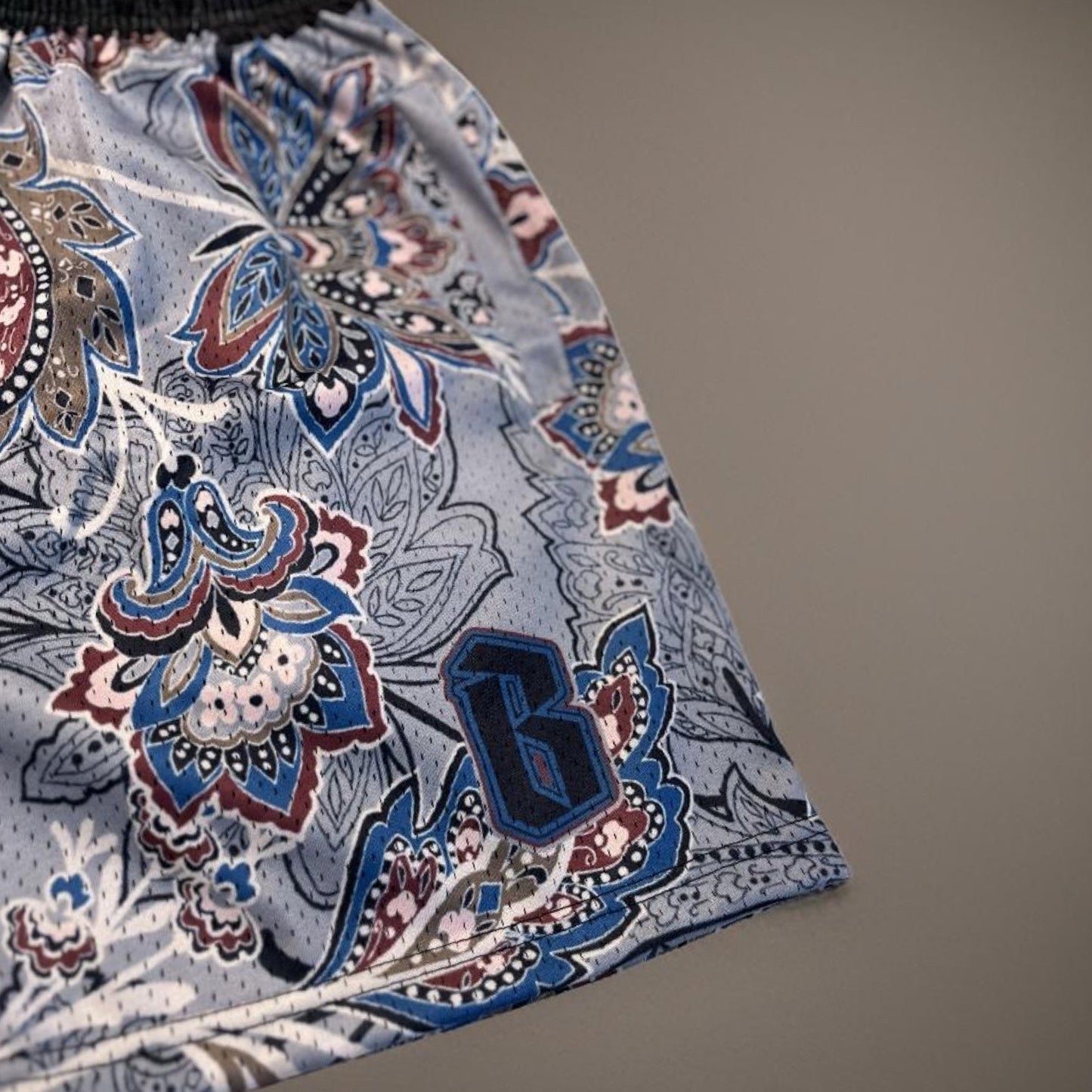 Colored Paisley- 7 inch seam shorts