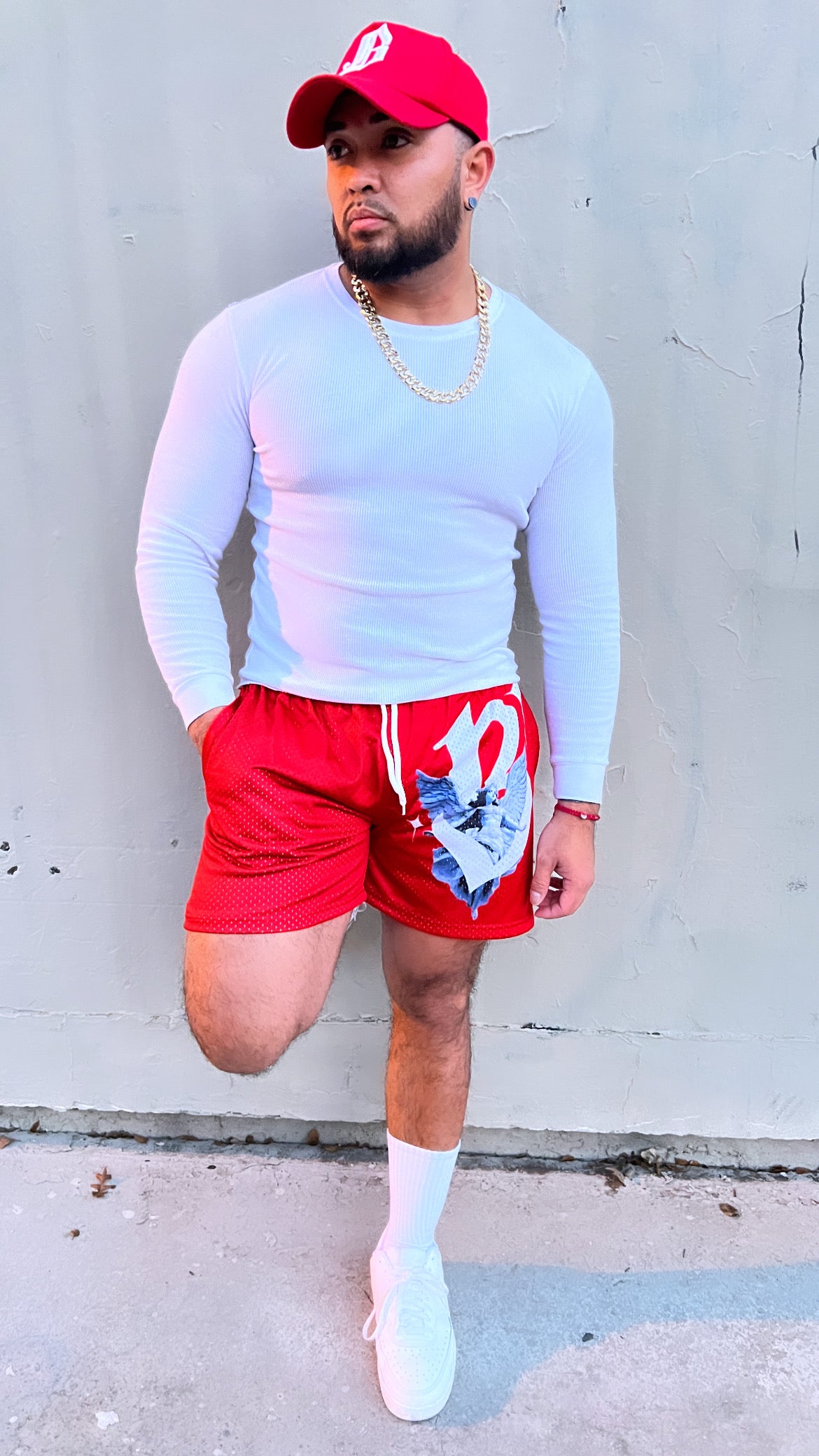 Archangel Mesh Shorts - Red color way