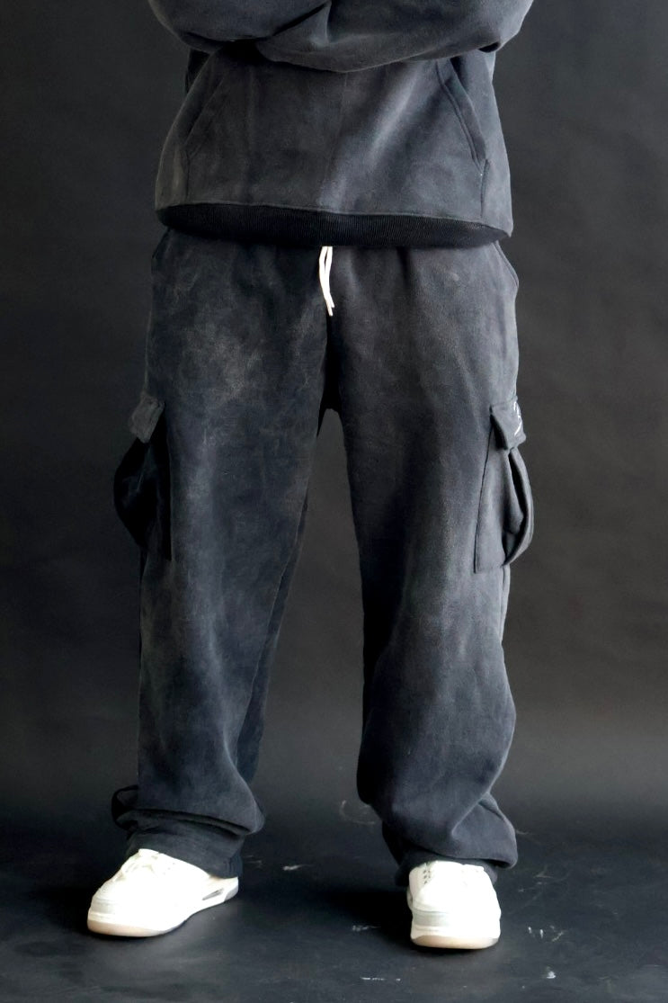 Acid Washed Cargo Pants