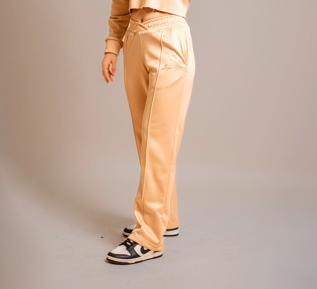 V shape belt sweat pants