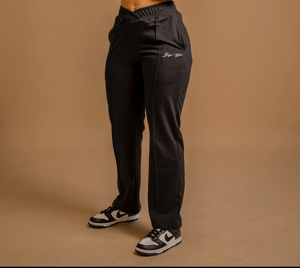 V shape belt sweat pants