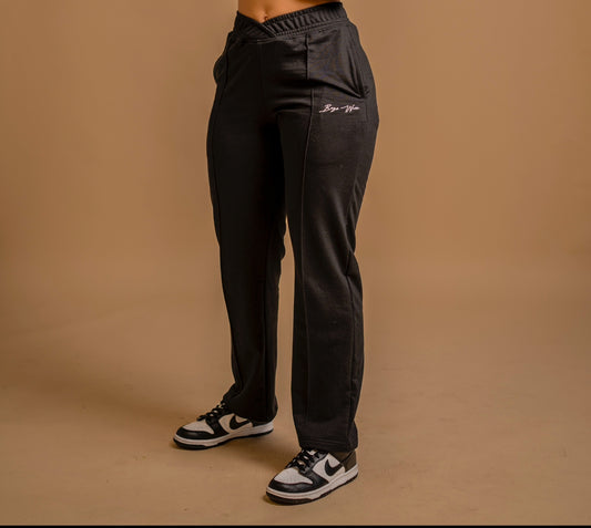 V shape belt sweat pants