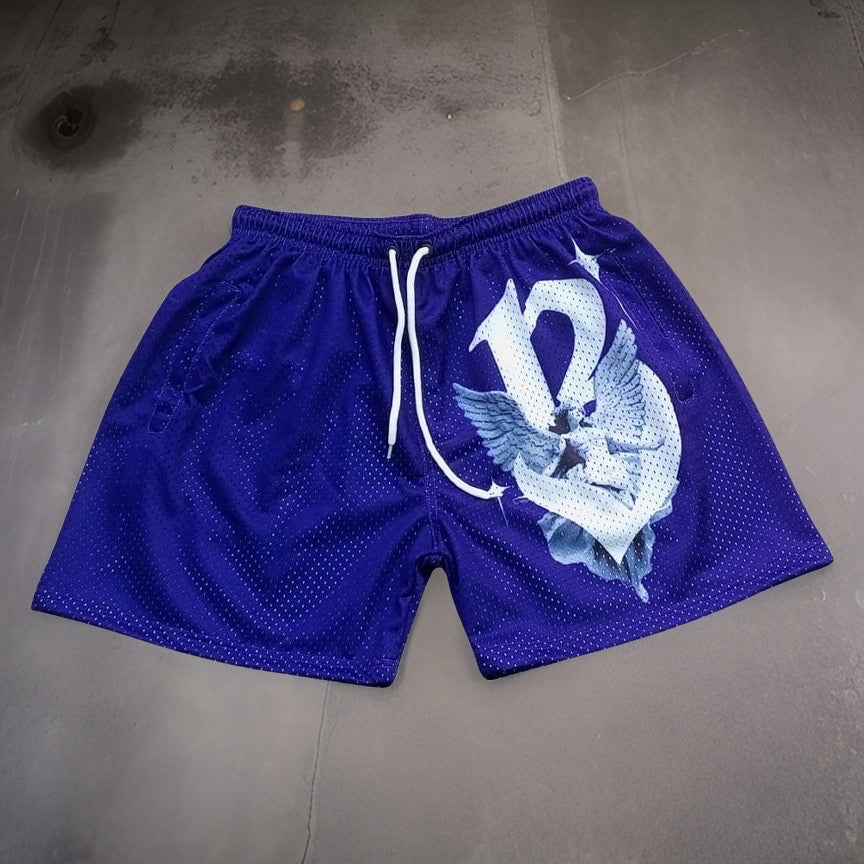 Archangel Mesh Shorts - Navy Blue Color