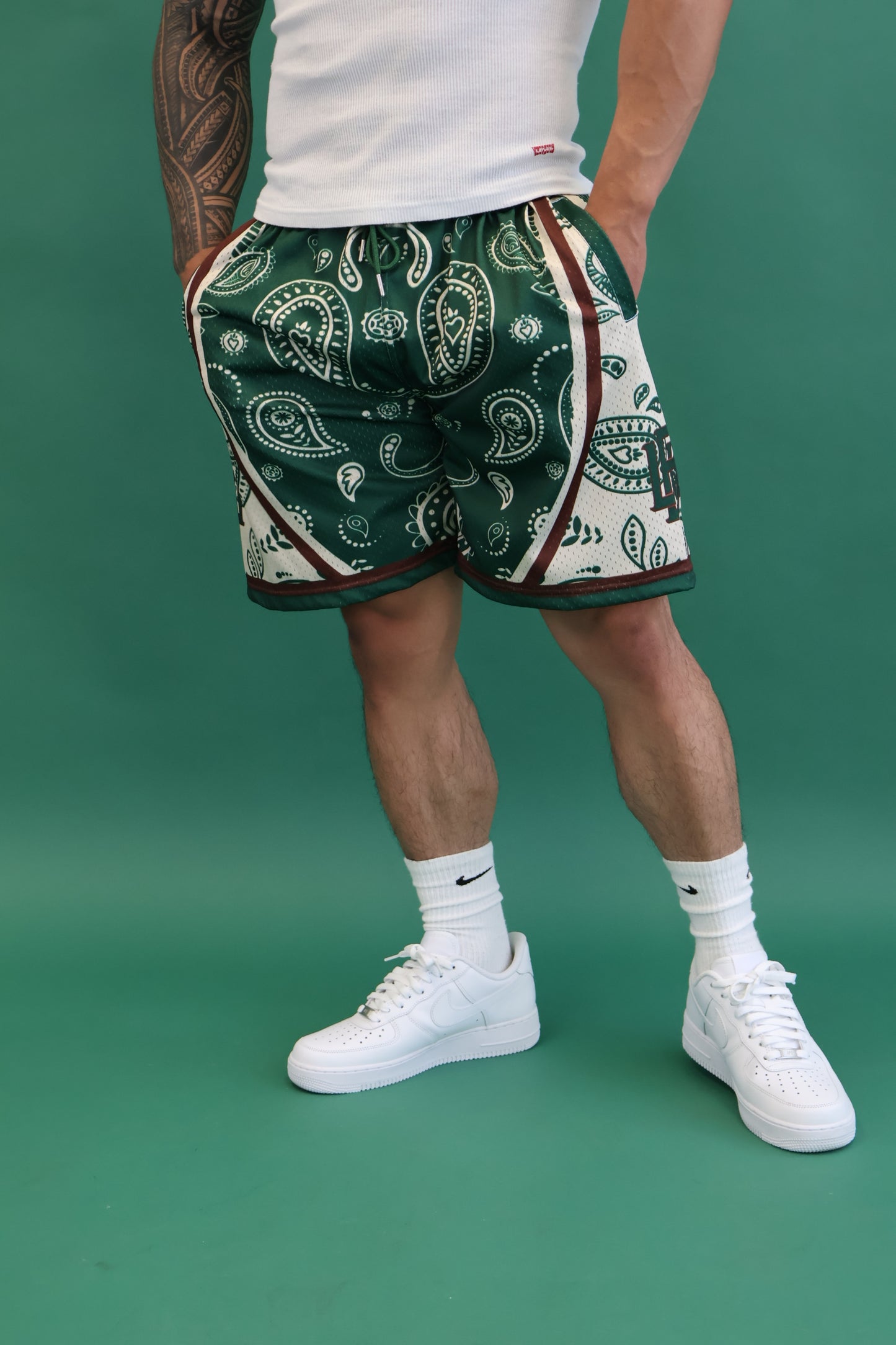 Dark Forest Paisley shorts (Men's)