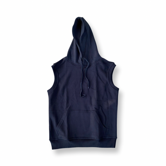 Black sleeveless hoodie